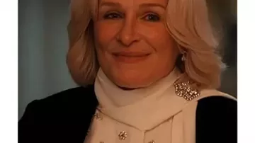 All’s Fair 2025 Glenn Close White Embellished Shirt worn by Glenn Close in All's Fair