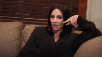 Skims Cozy Knit Robe worn by Kim Kardashian as seen in The Kardashians (S07E02)