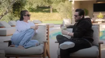 Bottega Veneta BV1101S worn by Khloé Kardashian as seen in The Kardashians (S07E03)