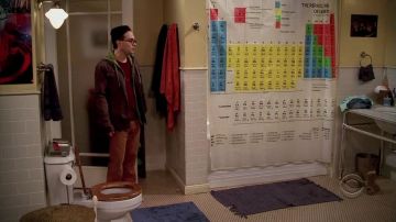 Cortina de ducha de tabla periódica como se ve en The Big Bang Theory S01E01
