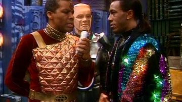 The authentic costume of the Commander Binks (Don Warrington) in Red Dwarf S05E01