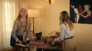 Anine Bing Kat Denim Shorts worn by Morgan (Justine Lupe) as seen in Nobody Wants This (S02E03)