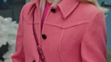 A Newport Christmas Ginna Claire Mason Pink Wool Coat worn by Ella (Ginna Claire Mason) in A Newport Christmas