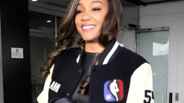 Tiffany Haddish NYC Jacket in Tiffany Haddish and Chanel Iman share a cute moment on the PAC NYC Icons of Culture gala carpet