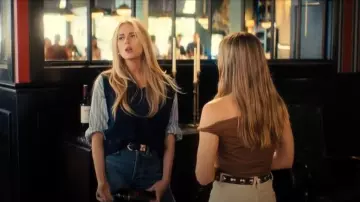 Guest in Residence Checker Vest worn by Morgan (Justine Lupe) as seen in Nobody Wants This (S02E04)