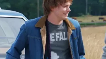 Stranger Things S05 Charlie Heaton Denim Jacket worn by Jonathan Byers (Charlie Heaton) as seen in Stranger Things (S05)