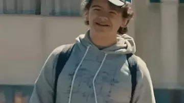 Stranger Things S05 Dustin Henderson Grey Hoodie used by Dustin Henderson (Gaten Matarazzo) as seen in Stranger Things (S05)