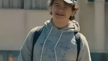 Stranger Things S05 Dustin Henderson Grey Hoodie used by Dustin Henderson (Gaten Matarazzo) as seen in Stranger Things (S05)