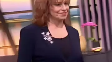 Lace Layered Embellished Blazer worn by (Joy Behar) as seen in The View