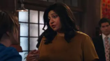 Max Mara Dida T Shirt worn by Bela (Punam Patel) as seen in Ghosts (S05E04)