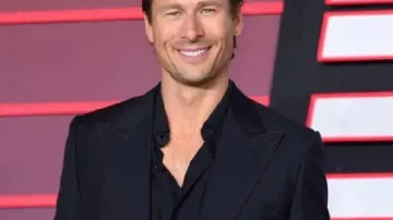 The Running Man UK Premiere Blazer usado por Glen Powell