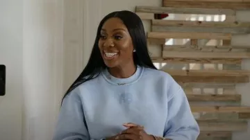 Alexander Wang Essential Sweatshirt worn by Wendy Osefo as seen in Wife Swap: The Real Housewives Edition (S01E04)