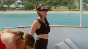 Gafas de sol cuadradas Rick Owens Documenta de 60 mm usadas por Angie Katsaenvas como se ve en The Real Housewives of Salt Lake City (S06E09)