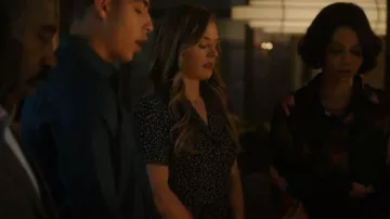 Club Monaco Belted Silk Midi Shirt Dress worn by Supt. Sarah Silver (Maggie Lawson) as seen in Boston Blue (S01E04)