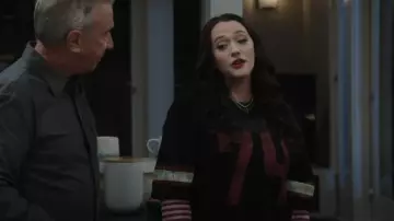 Zara Oversized Varsity T-Shirt worn by Riley Parker (Kat Dennings) as seen in Shifting Gears (S02E04)