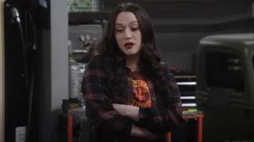 Pendleton Plaid Zoe Blouse worn by Riley Parker (Kat Dennings) as seen in Shifting Gears (S02E04)