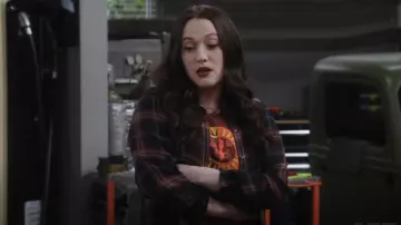 Pendleton Plaid Zoe Blouse worn by Riley Parker (Kat Dennings) as seen in Shifting Gears (S02E04)