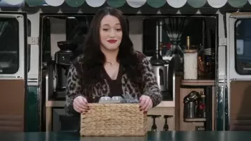 AllSaints Wick Lex Cardigan in Brown worn by Riley Parker (Kat Dennings) as seen in Shifting Gears (S02E06)