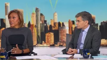 Chiara Boni La Petite Robe Stretch Neoprene Bodycon Mini Dress worn by Robin Roberts as seen in Good Morning America on November 11, 2025