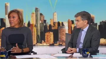 Chiara Boni La Petite Robe Stretch Neoprene Bodycon Mini Dress worn by Robin Roberts as seen in Good Morning America on November 11, 2025