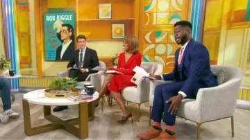 Nordstrom x Harlem's Fashion Row Harbison Long Sleeve Rib Midi Sweater Dress worn by Gayle King as seen in CBS Mornings on November 11, 2025