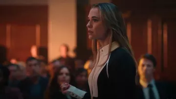 Karen Millen Petite Twill Contrast Collar Woven Maxi Dress worn by Sarah Plankmore (Madison Iseman) as seen in The Rainmaker (S01E10)