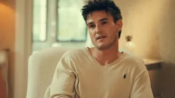 Polo Ralph Lauren V Neck Sweater worn by Alex Mytton as seen in Made in Chelsea (S30E07)