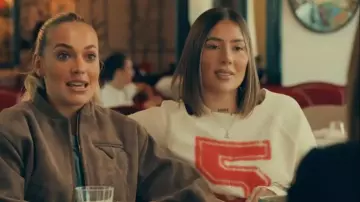 T-shirt en tricot gaufré imprimé Zara porté par Demi Sims comme on le voit dans Made in Chelsea (S30E09)