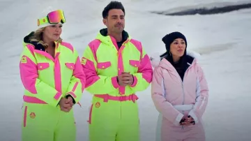 Tipsy Elves Powder Blaster Hooded Snow Suit worn by Jonathan Bennett as seen in Finding Mr. Christmas (S02E01)