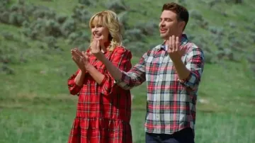 Polo Ralph Lauren Kids Plaid Cotton Shirt worn by Jonathan Bennett as seen in Finding Mr. Christmas (S02E02)