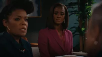 Santorelli Jess Single Button Peak Lapel Jacket worn by Olympia Lawrence (Skye P. Marshall) as seen in Matlock (S02E03)