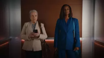 Tahari ASL Peak Lapel Button Cuff Jacket worn by Olympia Lawrence (Skye P. Marshall) as seen in Matlock (S02E04)