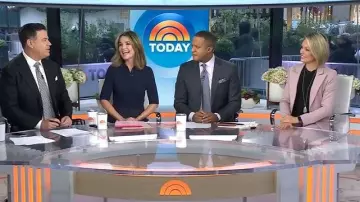 Scanlan Theodore Pleated Rib Shirt Dress worn by Savannah Guthrie as seen in Today on November 12, 2025