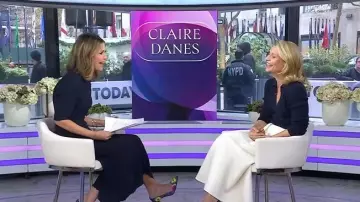 Manolo Blahnik BB Tie-Dye Fabric Pump worn by Savannah Guthrie as seen in Today on November 12, 2025