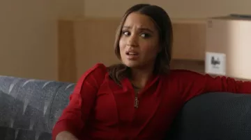 Victoria Beckham Piping Detail Hooded Top worn by May Grant (Corinne Massiah) as seen in 9-1-1 (S09E04)