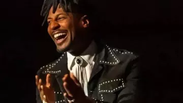 Milan 2025 Jon Batiste Black Denim Jacket