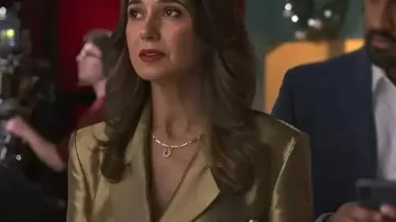 Joy to the World 2025 Emmanuelle Chriqui Leather Blazer