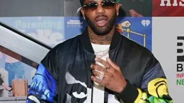 The Beat Jacket worn by Hoodrich Pablo Juan in The Ferrari And BT Show On 96.1