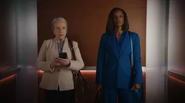 Tahari ASL Mid Rise Wide Leg Pants worn by Olympia Lawrence (Skye P. Marshall) as seen in Matlock (S02E04)