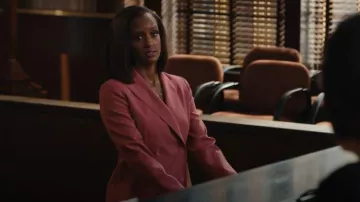 Weekend Max Mara Pink Blazer worn by Olympia Lawrence (Skye P. Marshall) as seen in Matlock (S02E05)