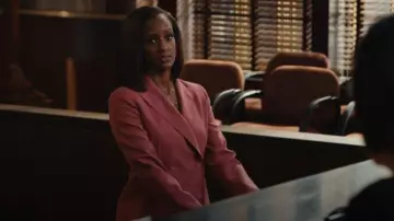 Weekend Max Mara Pink Blazer worn by Olympia Lawrence (Skye P. Marshall) as seen in Matlock (S02E05)