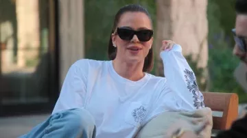 Bottega Veneta BV1101S worn by Khloé Kardashian as seen in The Kardashians (S07E03)