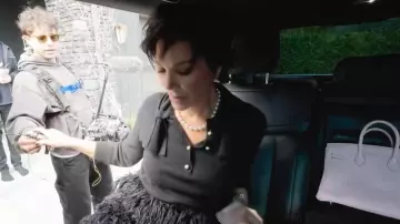 Dior Tied Collar Sweater worn by Kris Jenner as seen in The Kardashians (S07E04)