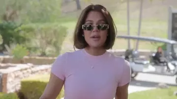 Khy Short Sleeve Light Weight Cotton Baby Tee worn by Khloé Kardashian as seen in The Kardashians (S07E04)