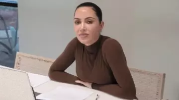 Skims Fits Everybody Turtleneck Top worn by Kim Kardashian as seen in The Kardashians (S07E04)