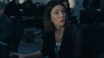 Gorjana Parker Necklace worn by Elise Taylor (Vedette Lim) as seen in FBI (S08E02)