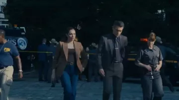 Reiss Solene Double Breasted Blazer worn by Eva Ramos (Juliana Aidén Martinez) as seen in FBI (S08E04)