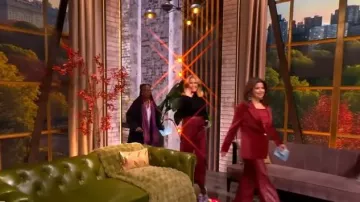 Alice + Olivia Andrew Faux-Leather Boot-Cut Pants worn by Ana Navarro as seen in The View on November 12, 2025