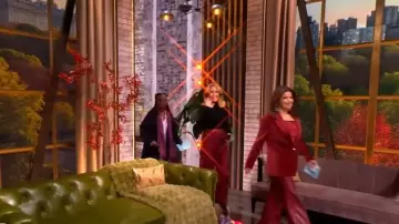 Alice + Olivia Andrew Faux-Leather Boot-Cut Pants worn by Ana Navarro as seen in The View on November 12, 2025