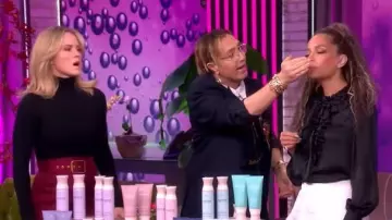 Dries Van Noten Barton Embellished Dinner Jacket worn by Adir Abergel as seen in The View on November 12, 2025